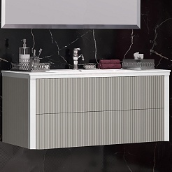 Opadiris Тумба под раковину Рубинно 120 подвесная серая – фотография-1